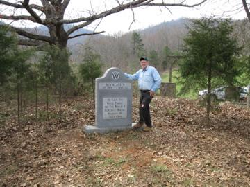 Will at Ben Klassen's Grave