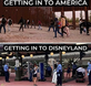 Getting into the US vs Disneyland Entry