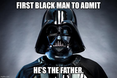 Black bastard admits father status.