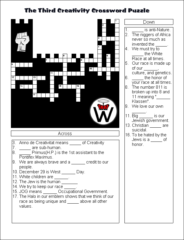 The Third Creativity Crossword Puzzle