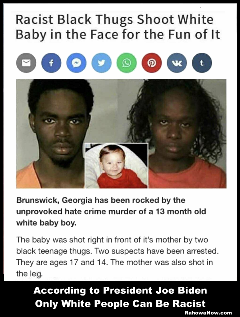 Racist Black Thugs Murder Baby White Boy